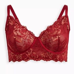 TORRID Chic Red Lace Underwire Bra